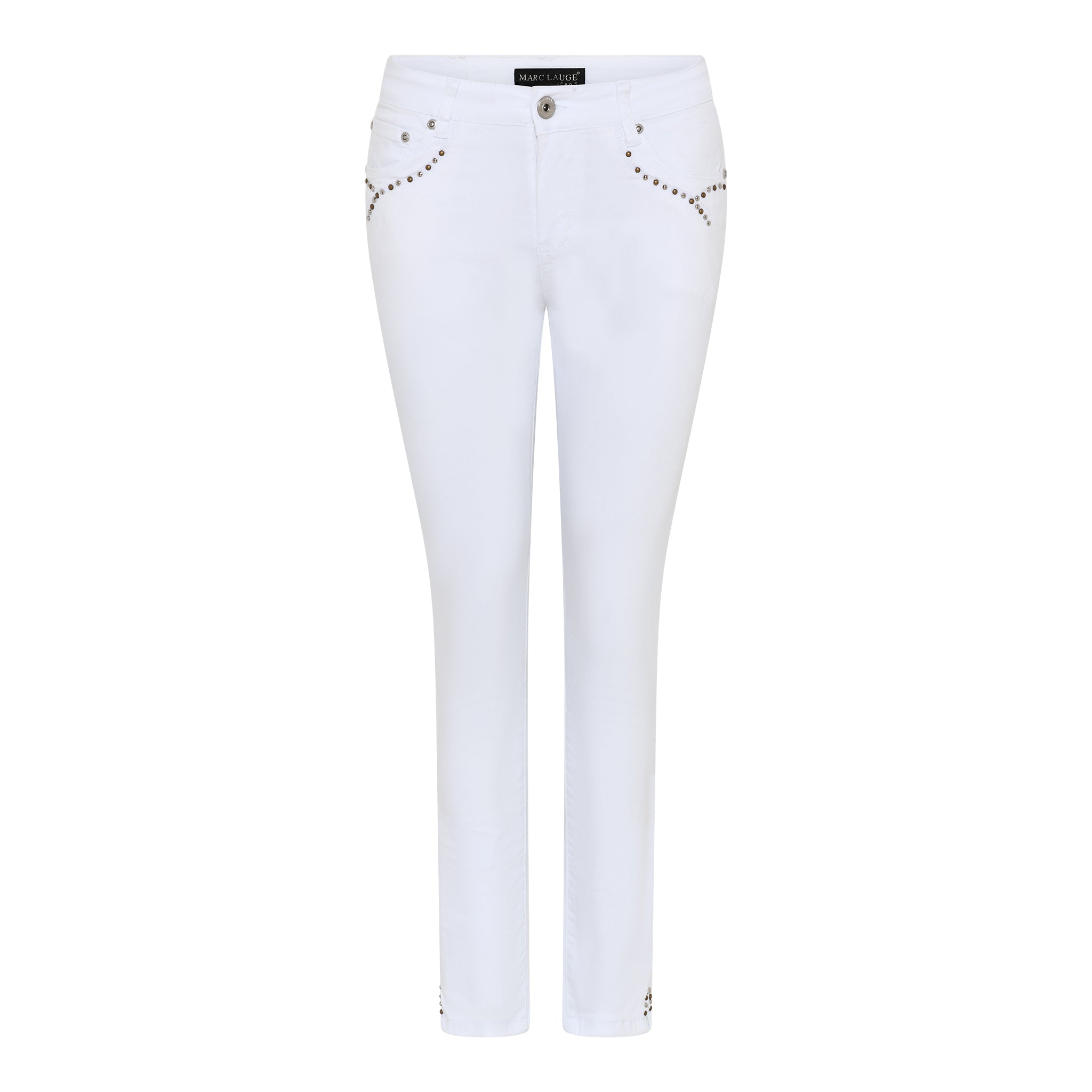 MARC LAUGE ALBERTA PANT TWILL DENIM/TWILL 10 WHITE