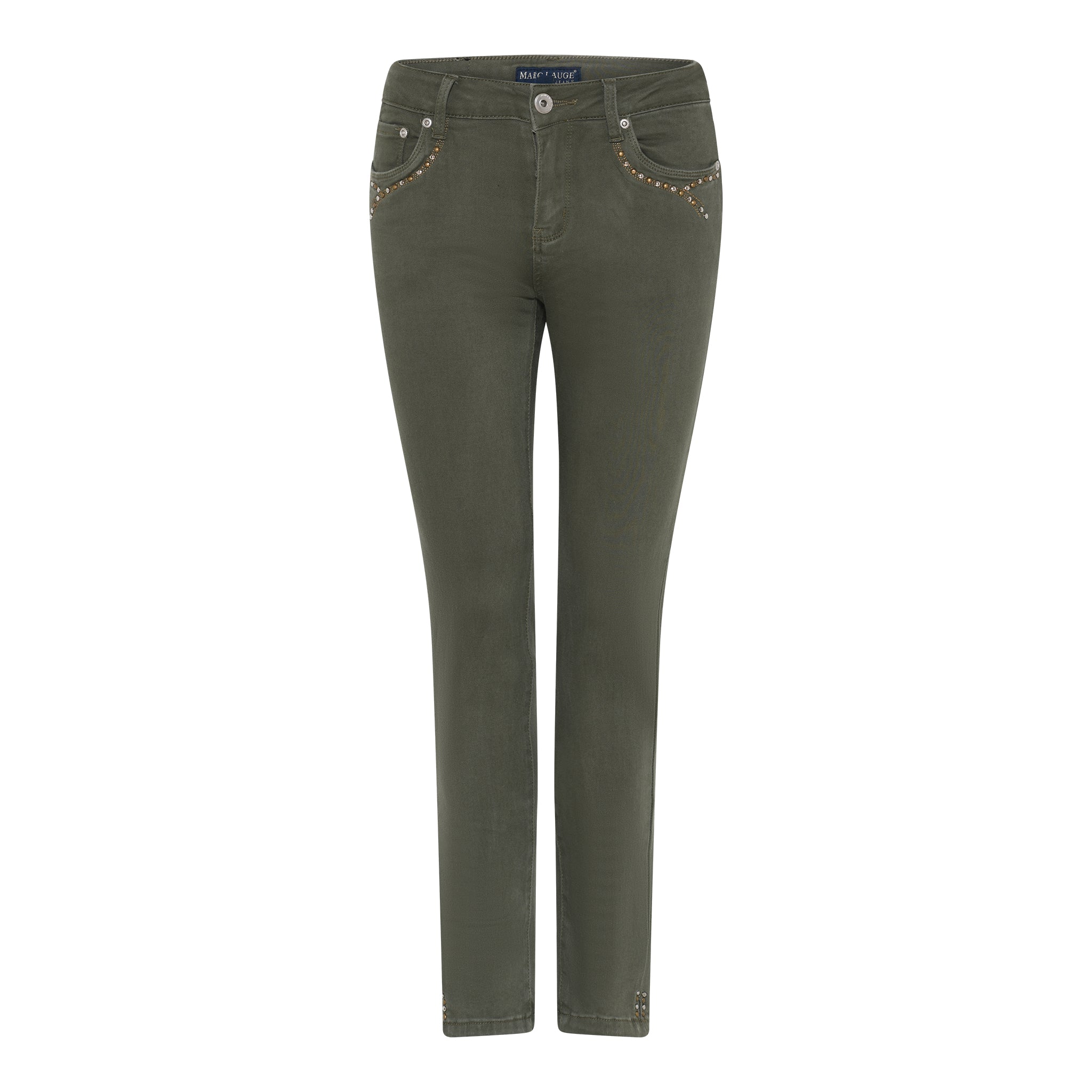 MARC LAUGE ALBERTA PANT TWILL DENIM/TWILL 546 BOTTLE GREEN