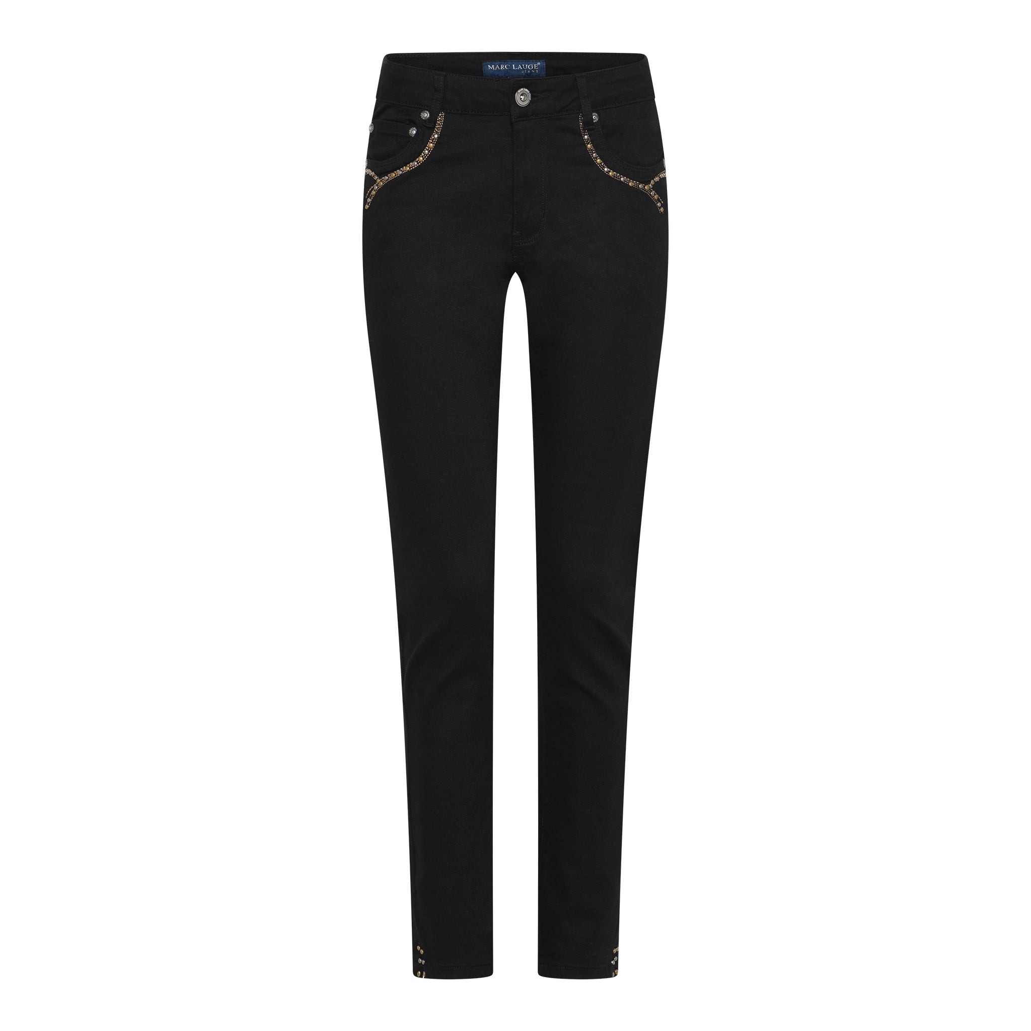 MARC LAUGE ALBERTA PANT TWILL DENIM/TWILL 80 BLACK
