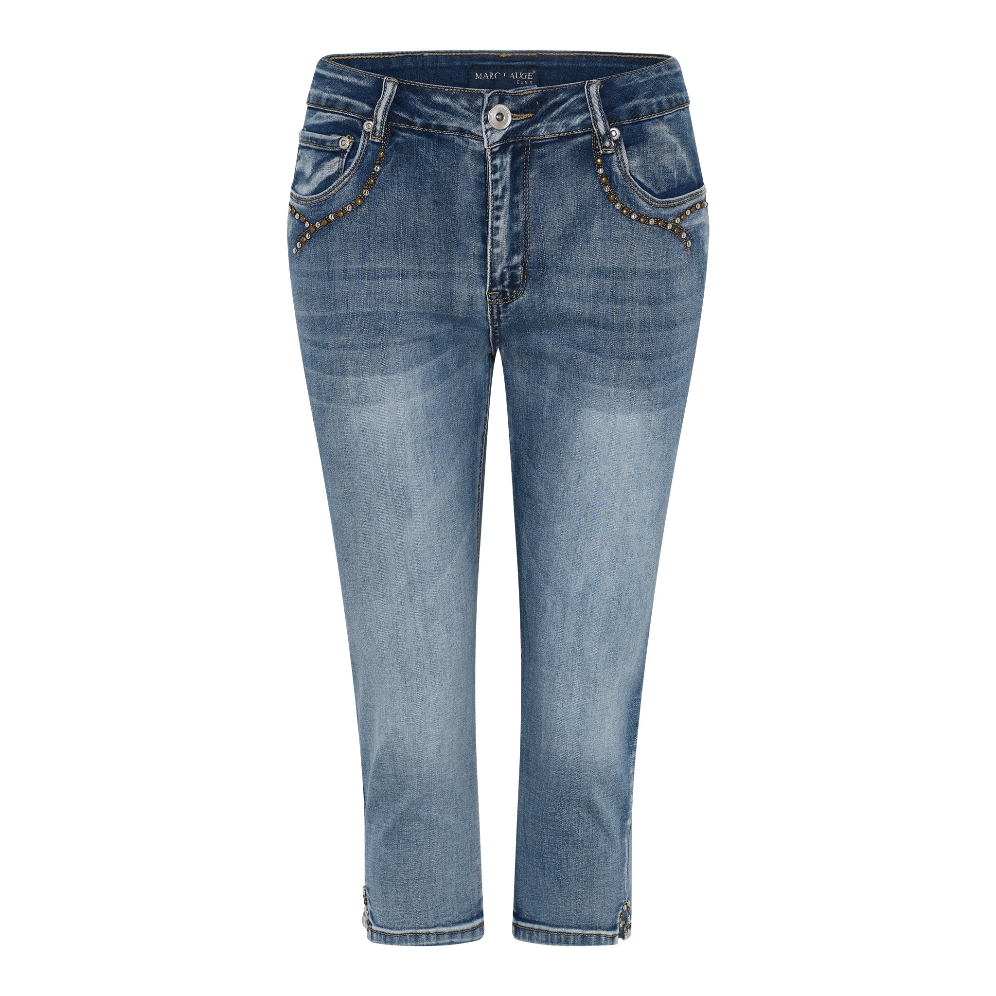 MARC LAUGE ALBERTA PIRAT DENIM JEANS PANTS 3/4 9196 LIGHT BLUE USED