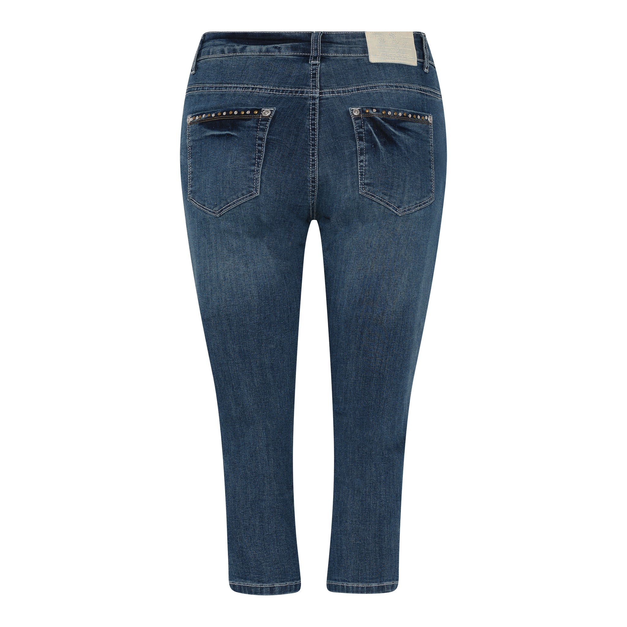 MARC LAUGE ALBERTA PIRAT DENIM JEANS PANTS 3/4 969699 DARK BLUE USED