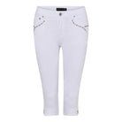 MARC LAUGE ALBERTA PIRAT TWILL JEANS PANTS 3/4 10 WHITE