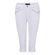 MARC LAUGE ALBERTA TWILL PIRAT PANTS 3/4 10 WHITE
