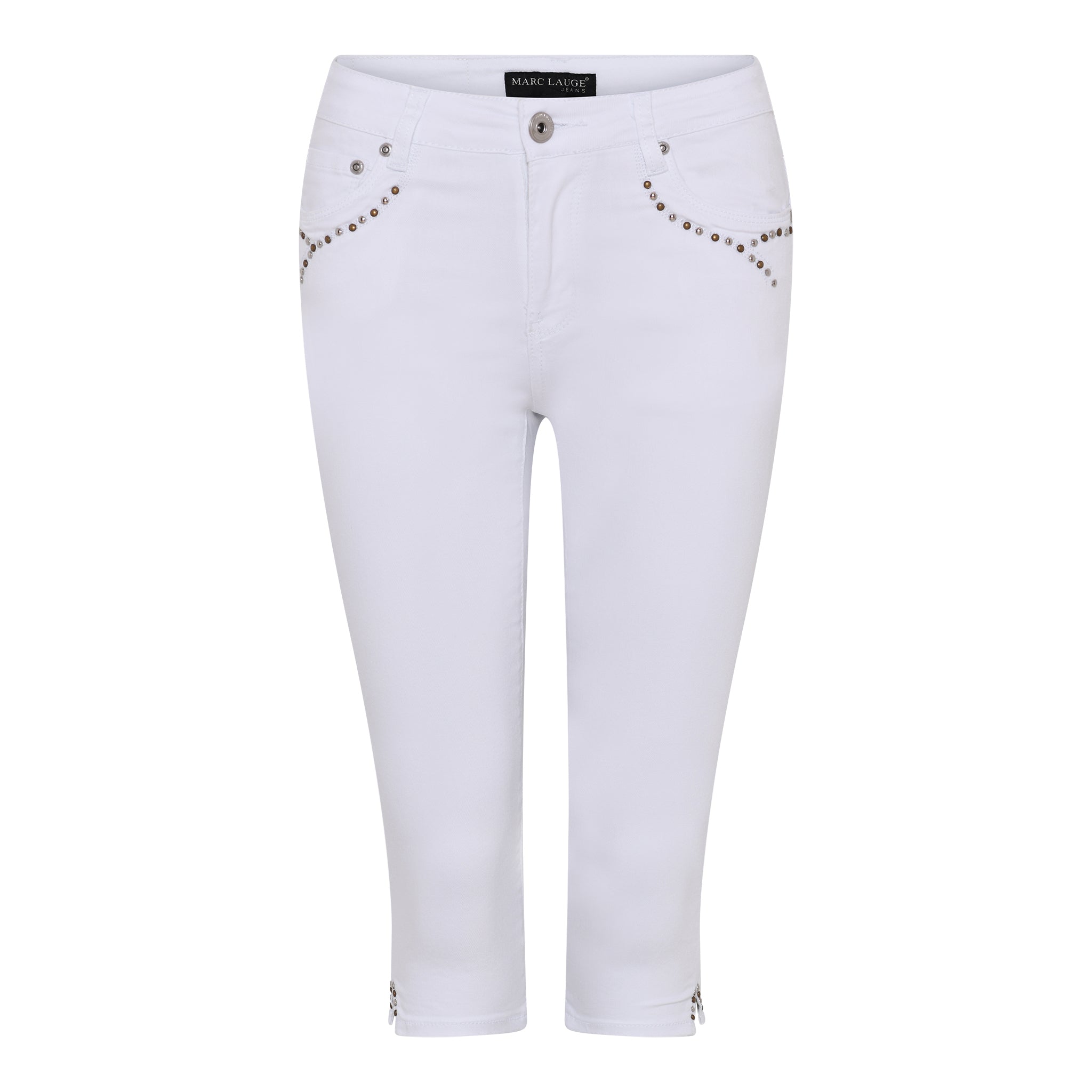 MARC LAUGE ALBERTA PIRAT TWILL JEANS PANTS 3/4 10 WHITE