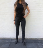 MARC LAUGE ALEIA COATED LEGGINGS COATED 8099 BLACK COATED