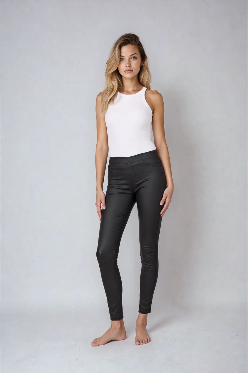 MARC LAUGE ALEIA COATED LEGGINGS LEGGINGS 8099 BLACK COATED