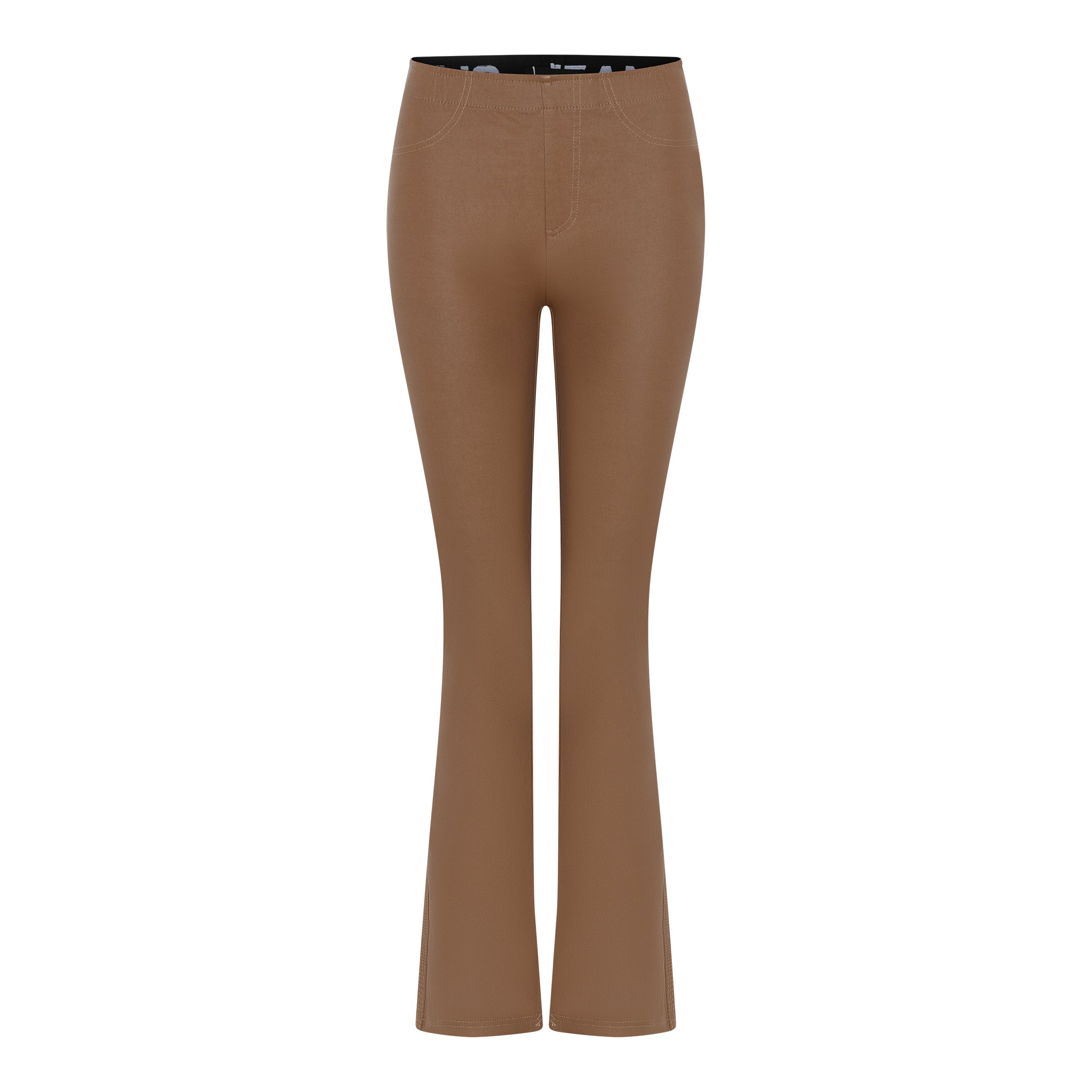 MARC LAUGE ALEIA COATED LEGGINGS BOOTCUT LEGGINGS 12299 SOFT CAMEL COATED