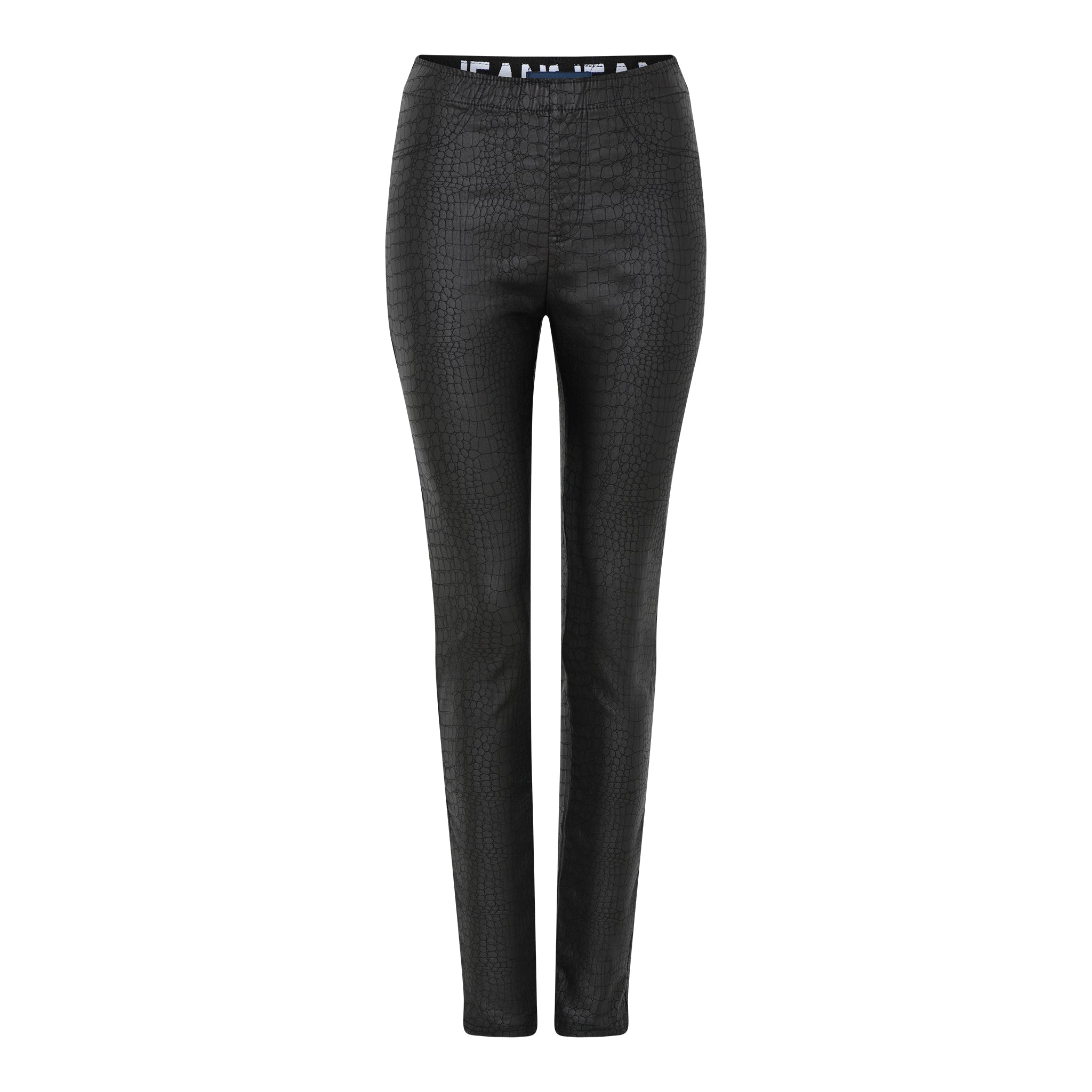 MARC LAUGE ALEIA CROCO LEG COATED LEGGINGS 8099 BLACK COATED