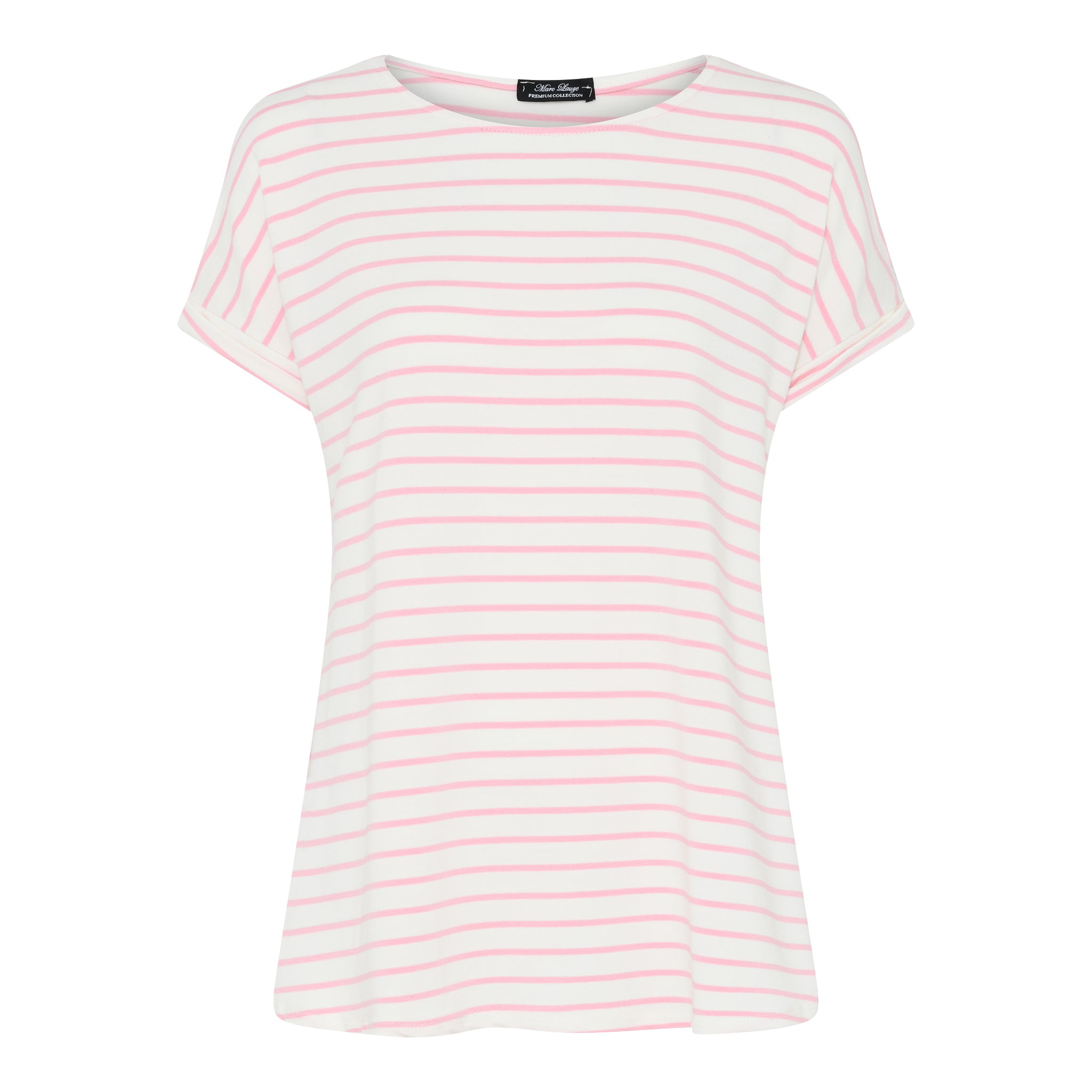 MARC LAUGE ALMA STRIPE BLOUSE BLOUSE/SHIRT 385 BRIGHT ROSE