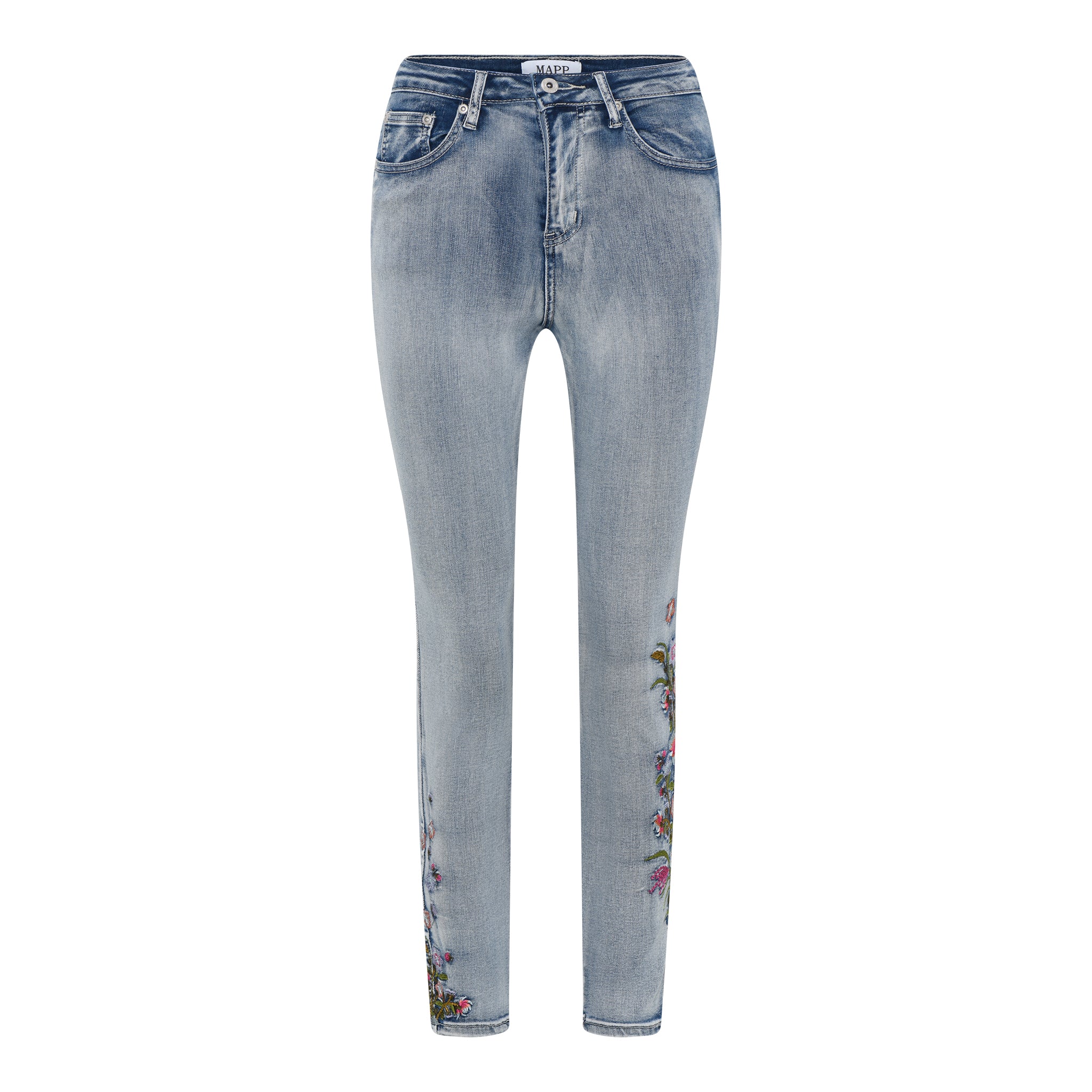 MAPP ANGEL EMB DENIM JEANS DENIM/TWILL 919699 BENNETON LIGHT BLUE