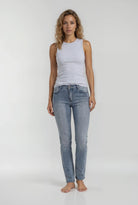 MAPP ANGEL JEANS BOW FIT DENIM DENIM/TWILL 9196 LIGHT BLUE USED