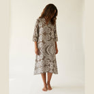 MAPP ANGIE LINEN DRESS LINEN 136 FANGO