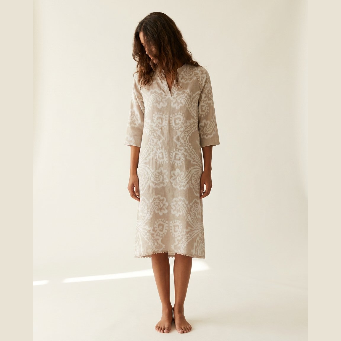 MAPP ANGIE LINEN DRESS LINEN 27 SAND