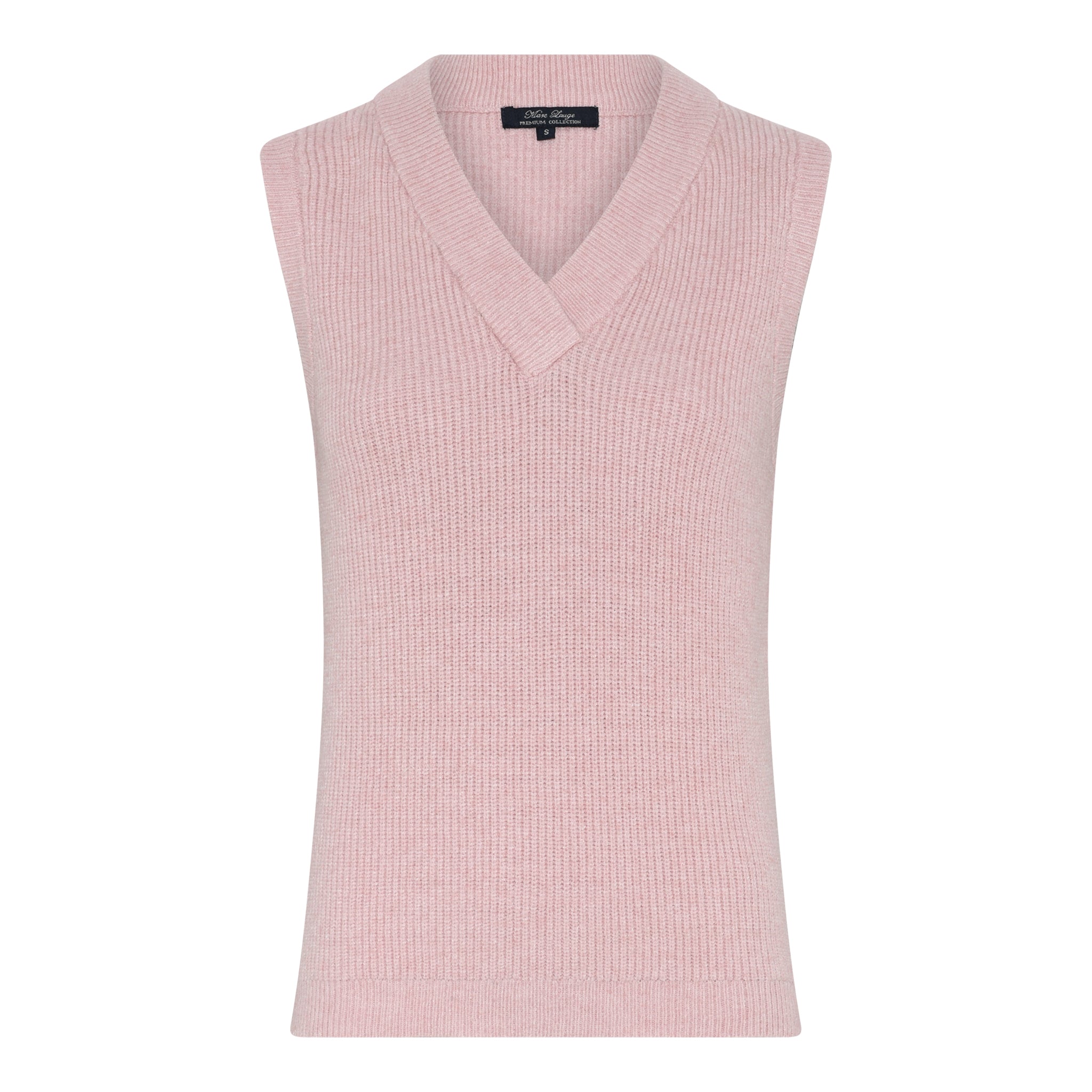 MARC LAUGE AUGUST VEST BASIC KNITWEAR 395 DUSTY ROSE