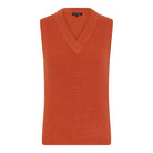 MARC LAUGE AUGUST VEST BASIC KNITWEAR 743 PUMPKIN