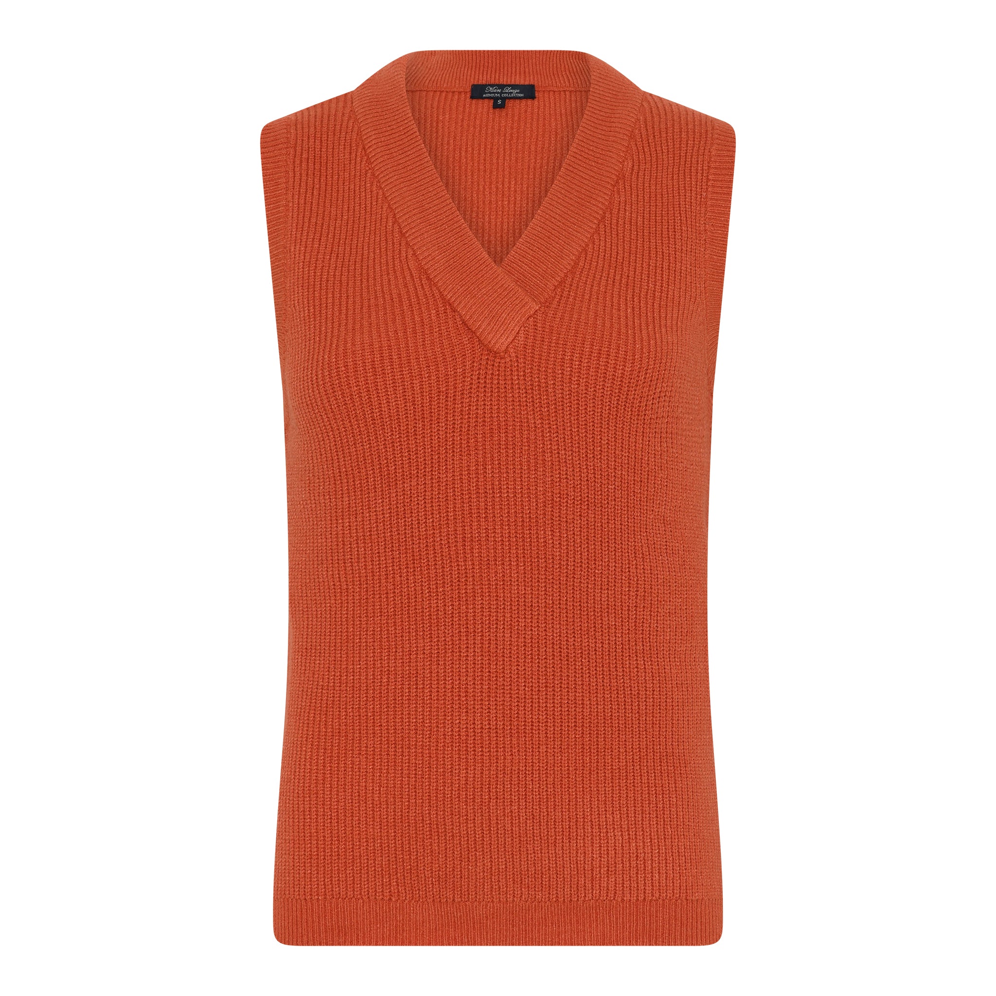 MARC LAUGE AUGUST VEST BASIC KNITWEAR 743 PUMPKIN