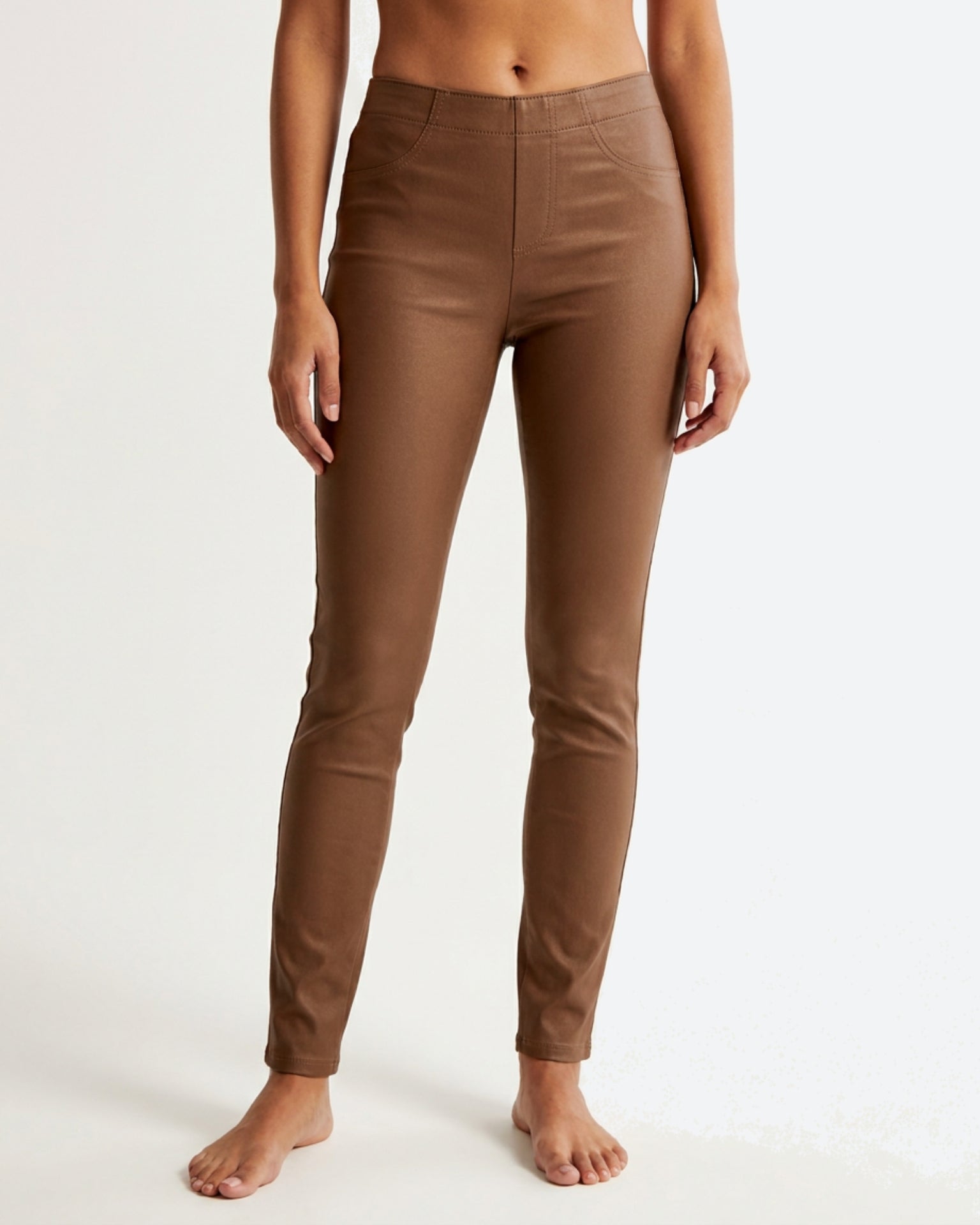 MAPP Aleia Coated Leggings LEGGINGS 12299 SOFT CAMEL COATED