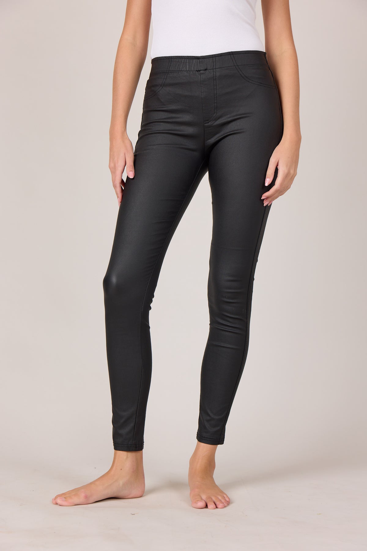 MAPP Aleia Coated Leggings LEGGINGS 80 BLACK
