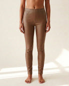 MARC LAUGE Aleia Coated Leggings LEGGINGS 12299 SOFT CAMEL COATED