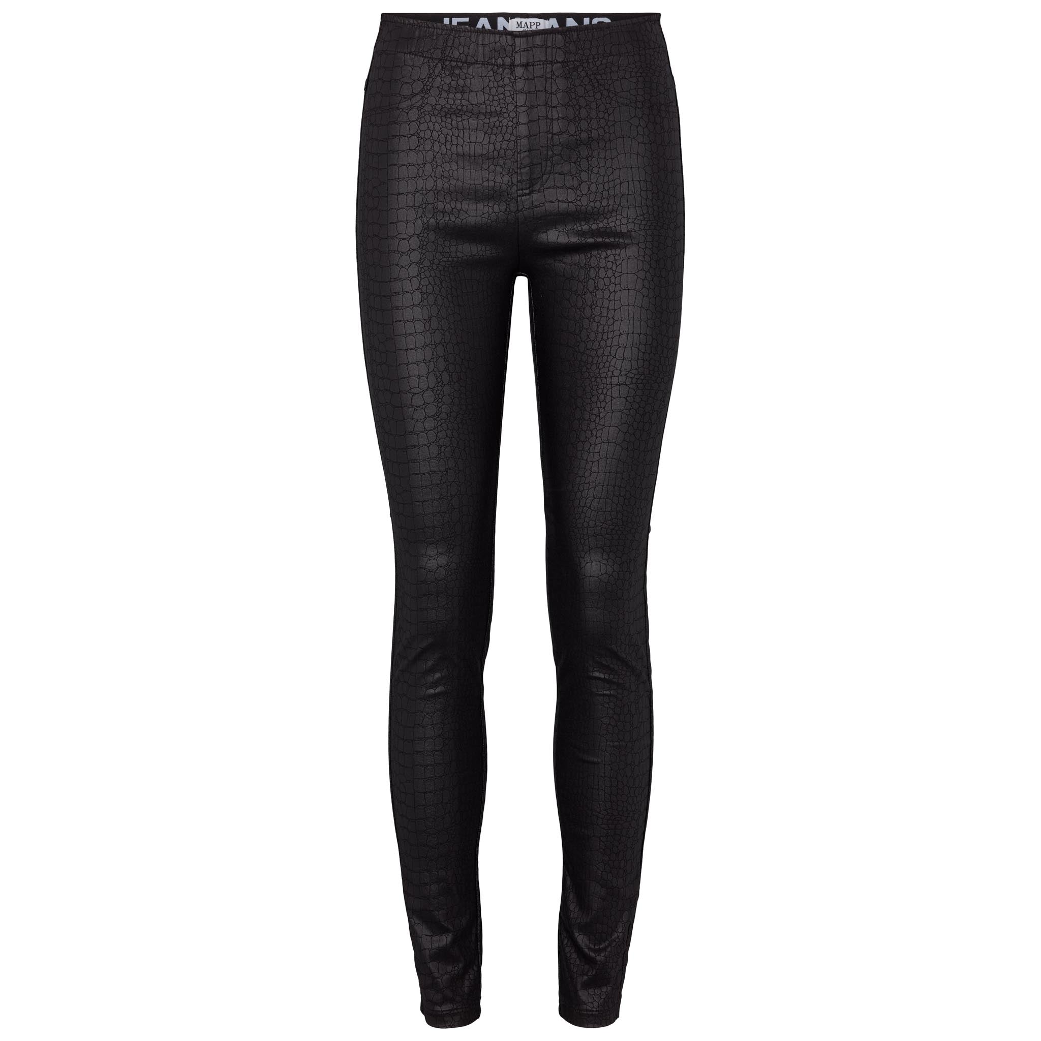 MAPP Aleia Croco Coated Leggings LEGGINGS 8099 BLACK COATED