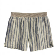 MARC LAUGE Ann Linen Stripe Shorts | Marc Lauge LINEN 104 NAVY