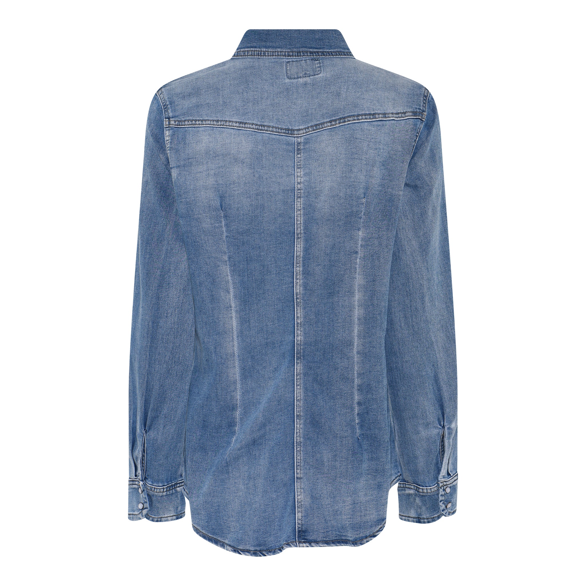 M JEANS BASIC DENIM SHIRT BLOUSE/SHIRT 9196 LIGHT BLUE USED