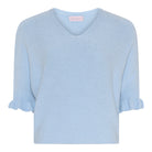 MARC LAUGE BASIC FRILL KNIT KNITWEAR 107 SOFT BLUE