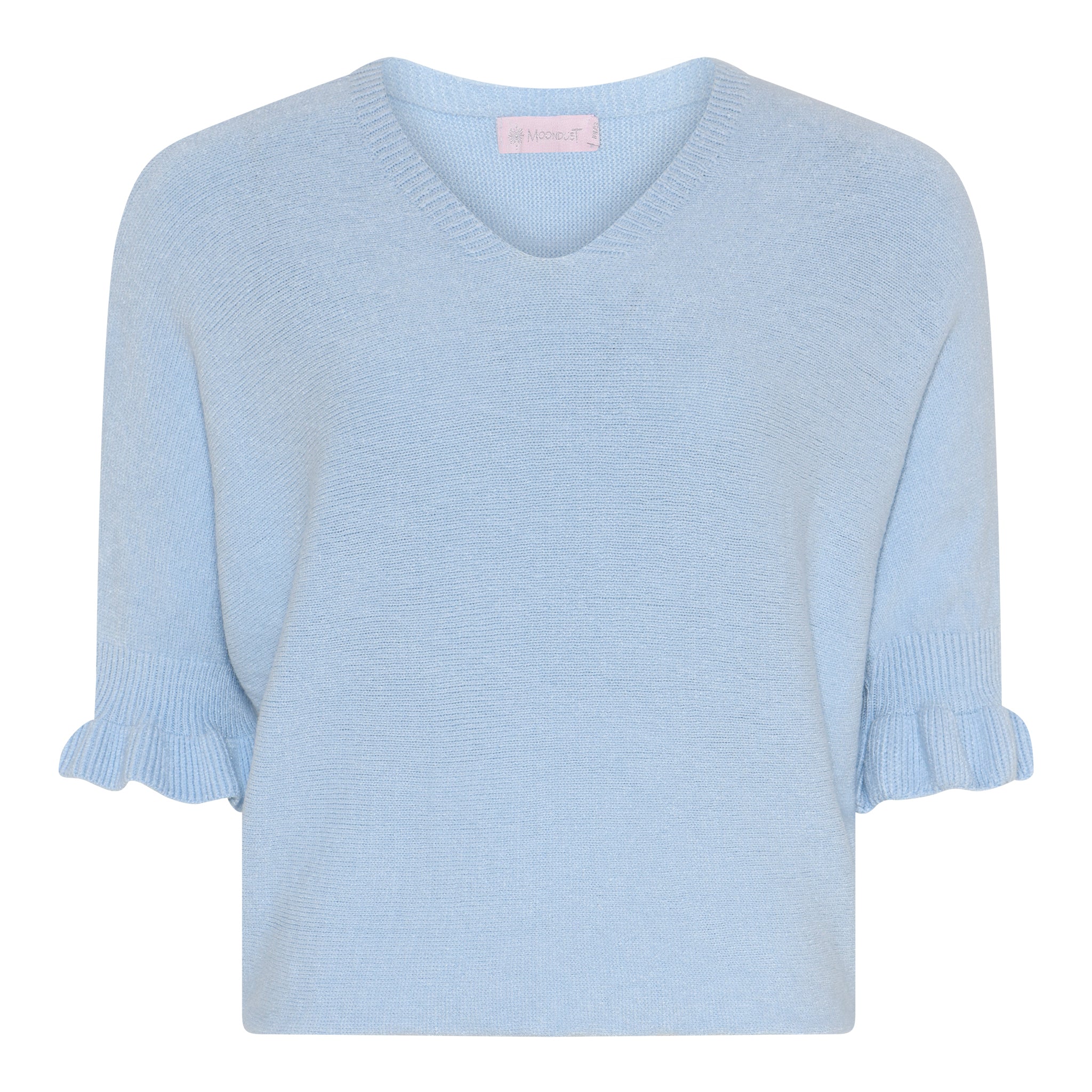 MARC LAUGE BASIC FRILL KNIT KNITWEAR 107 SOFT BLUE