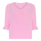 MARC LAUGE BASIC FRILL KNIT KNITWEAR 303 ROSE