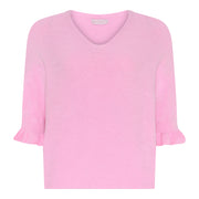 MARC LAUGE BASIC FRILL KNIT KNITWEAR 303 ROSE
