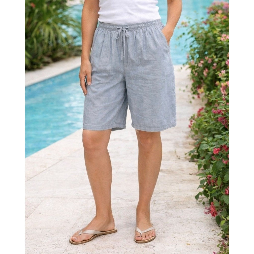M JEANS BELLA COTTON SHORTS SHORTS/SKIRT 107 SOFT BLUE