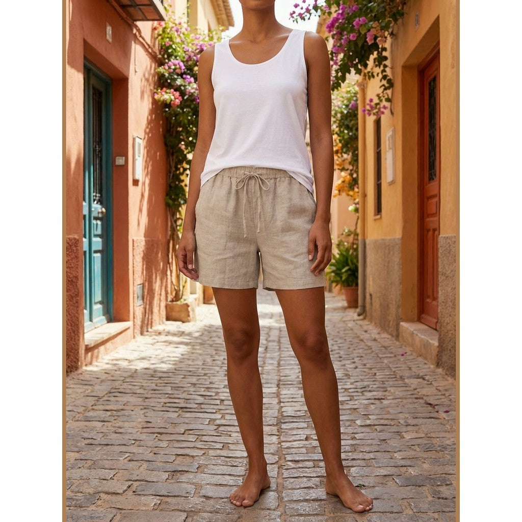 M JEANS BELLA COTTON SHORTS SHORTS/SKIRT 27 SAND