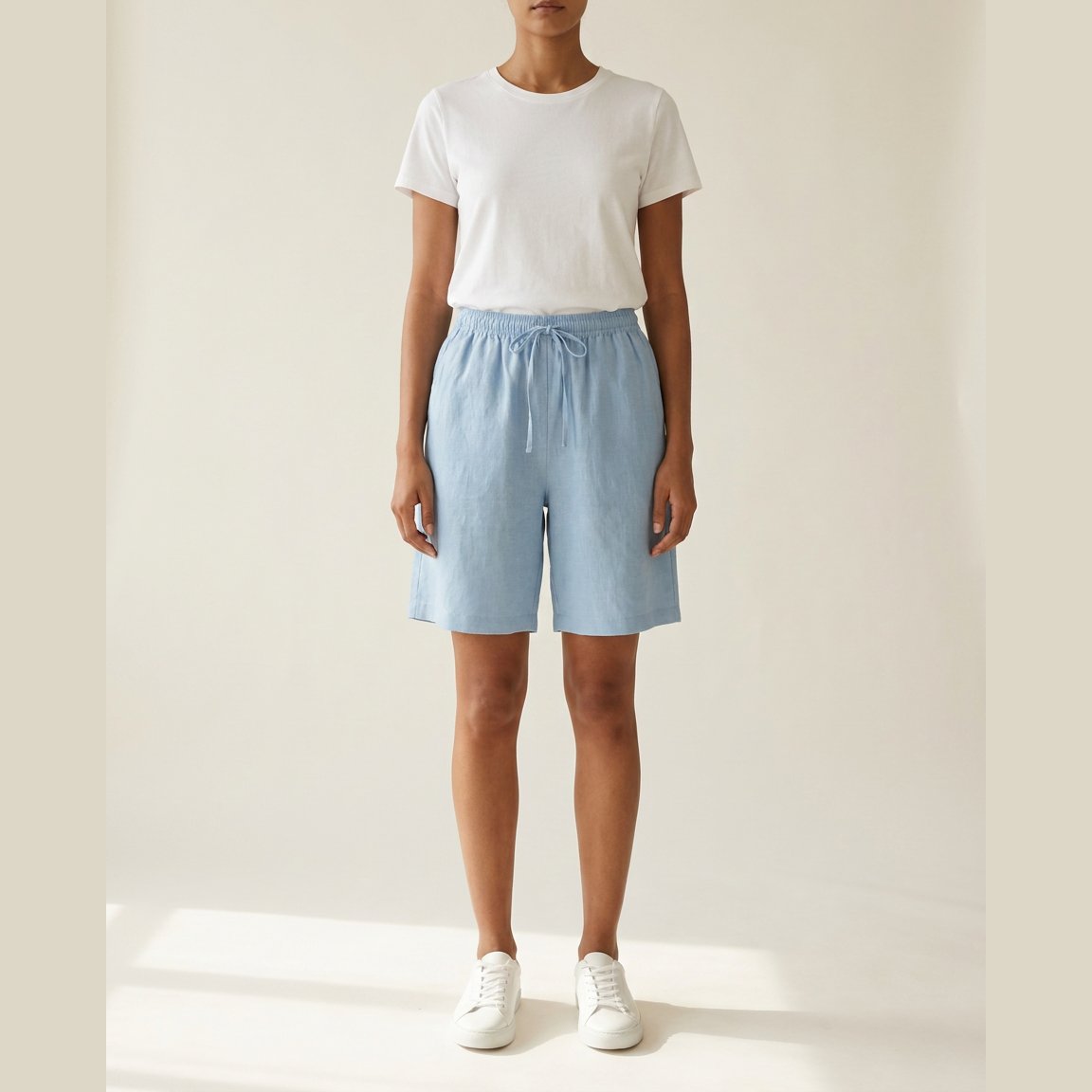 M JEANS BELLA COTTON SHORTS SHORTS/SKIRT 107 SOFT BLUE