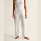 MOONDUST BELLA LIN PANT LINEN 10 WHITE