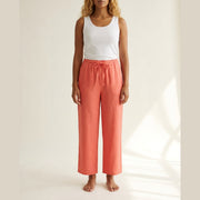 MOONDUST BELLA LIN PANT LINEN 350 CORAL
