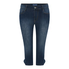 MARC LAUGE BELL PIRAT DENIM JEANS PANTS 3/4 9696 BLUE DENIM USED