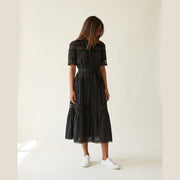 MOONDUST BIG LACE DRESS DRESS/JUMPSUIT 80 BLACK
