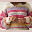 MOONDUST BIG STRIPE KNIT KNITWEAR 10 WHITE