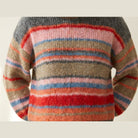 MOONDUST BIG STRIPE KNIT KNITWEAR 253 LIGHT GREY