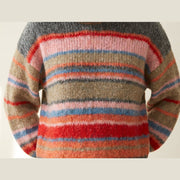 MOONDUST BIG STRIPE KNIT KNITWEAR 253 LIGHT GREY