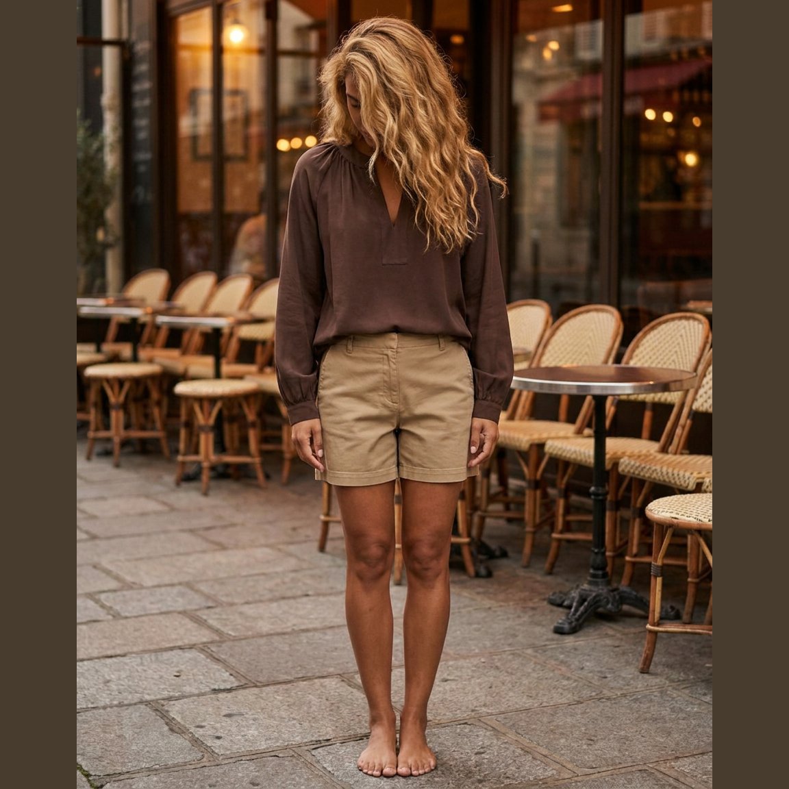 MOONDUST BONNIE BLOUSE BLOUSE/SHIRT 129 CHOCOLATE