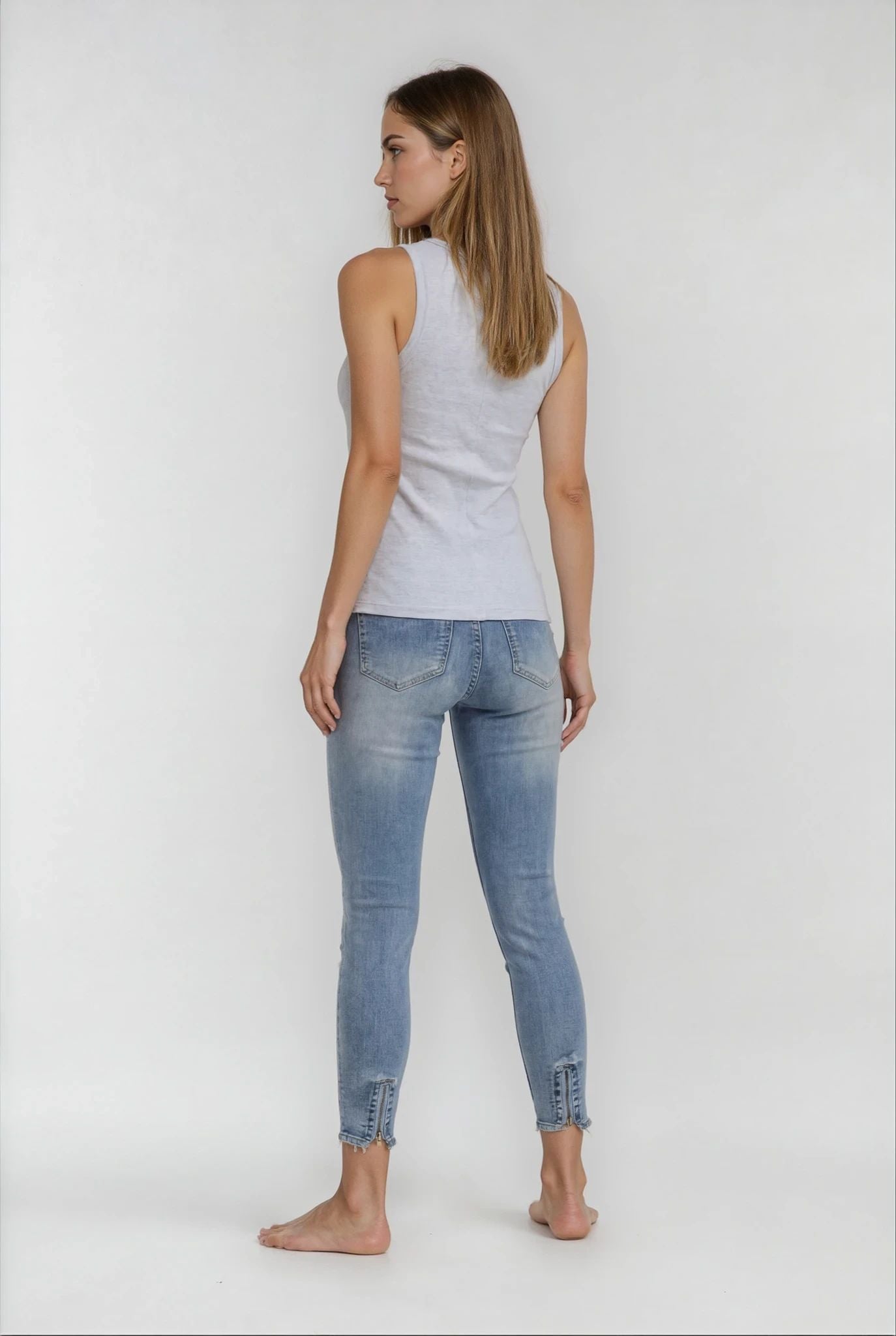 MAPP BOW BASIC W/OUT BOW DENIM JEANS DENIM/TWILL 9196 LIGHT BLUE USED