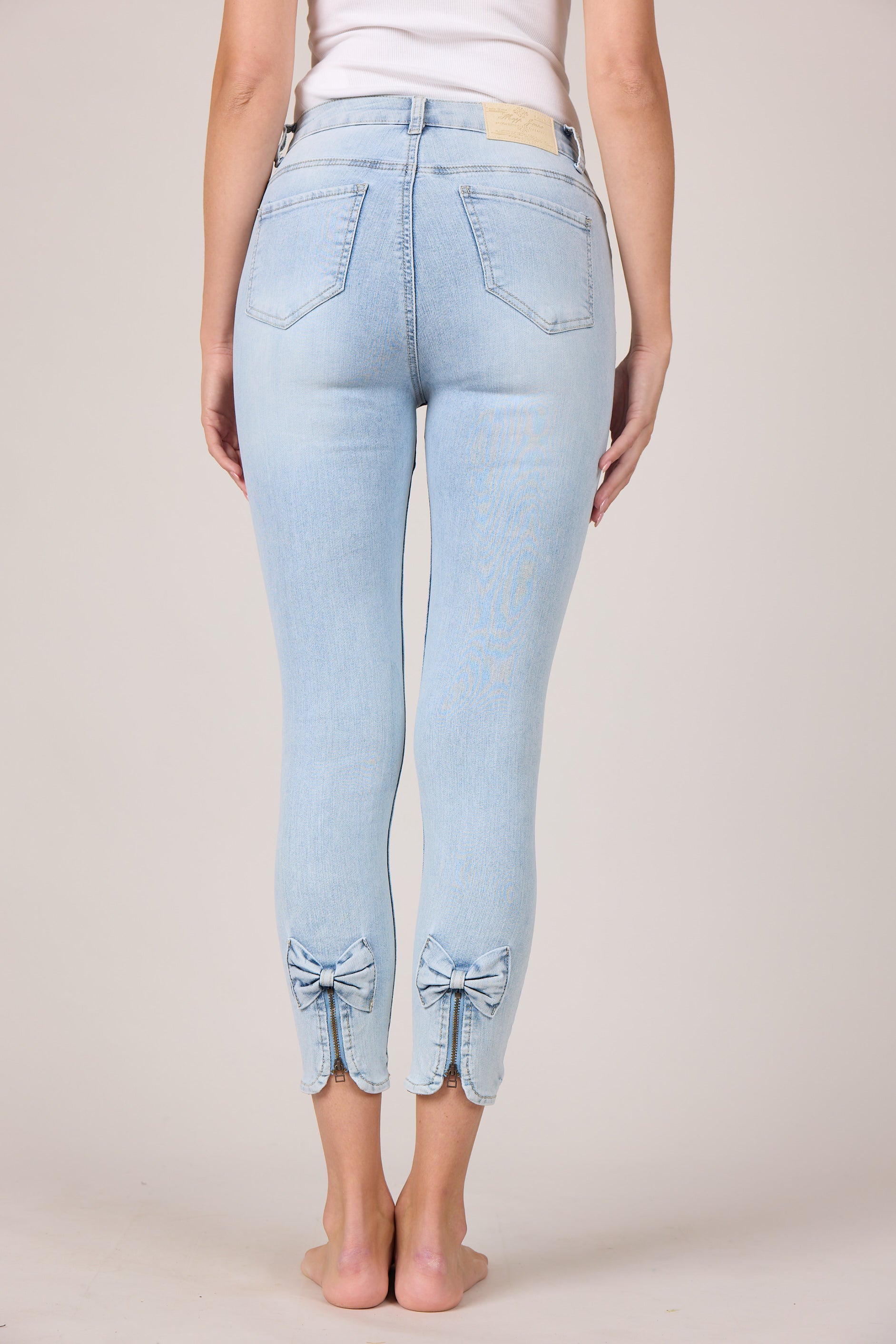 MAPP BOW DENIM JEANS DENIM/TWILL 899699 LIGHT BLUE USED