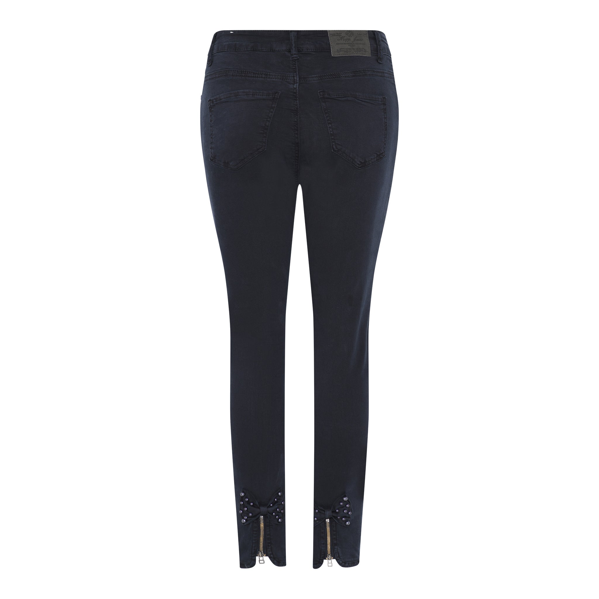 MAPP BOW PEARL TWILL JEANS DENIM/TWILL 104 NAVY