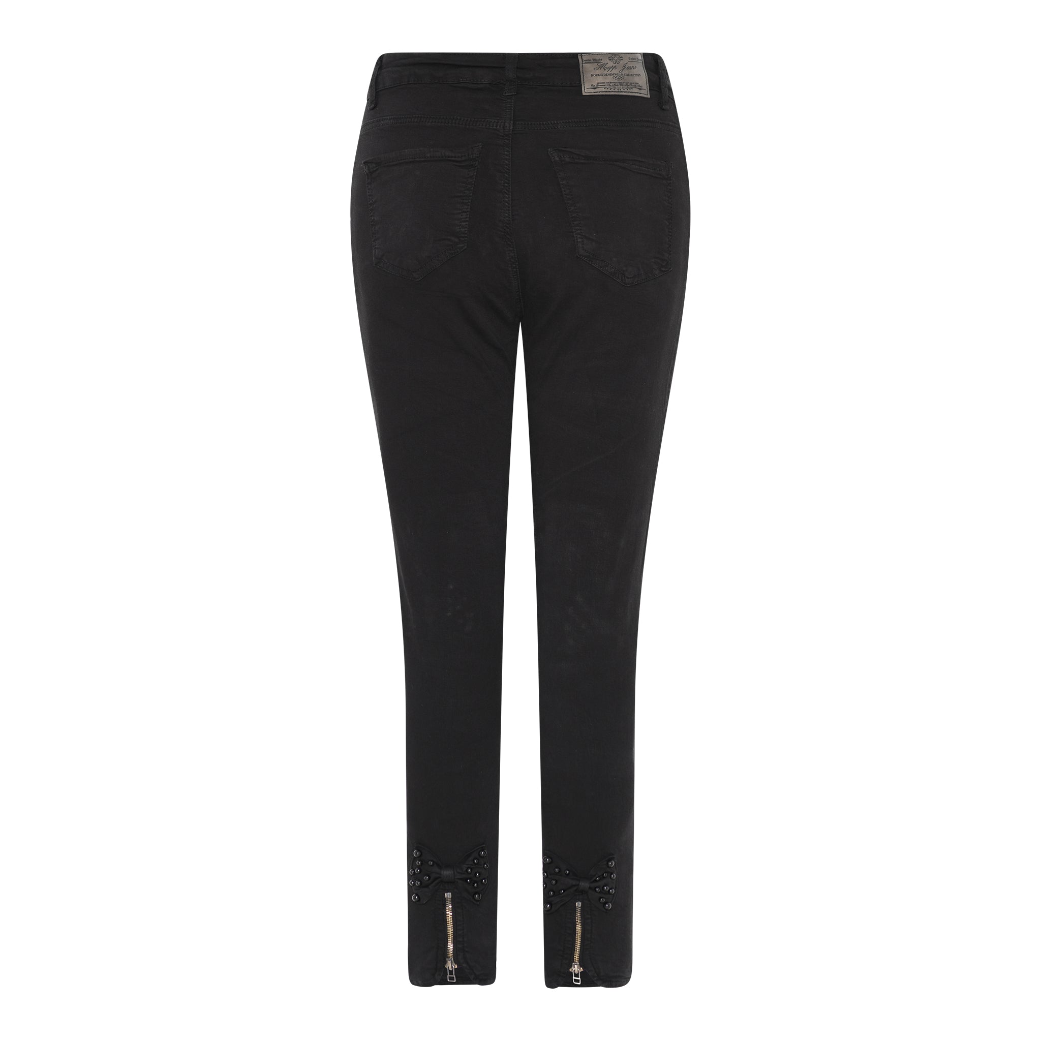 MAPP BOW PEARL TWILL JEANS DENIM/TWILL 80 BLACK