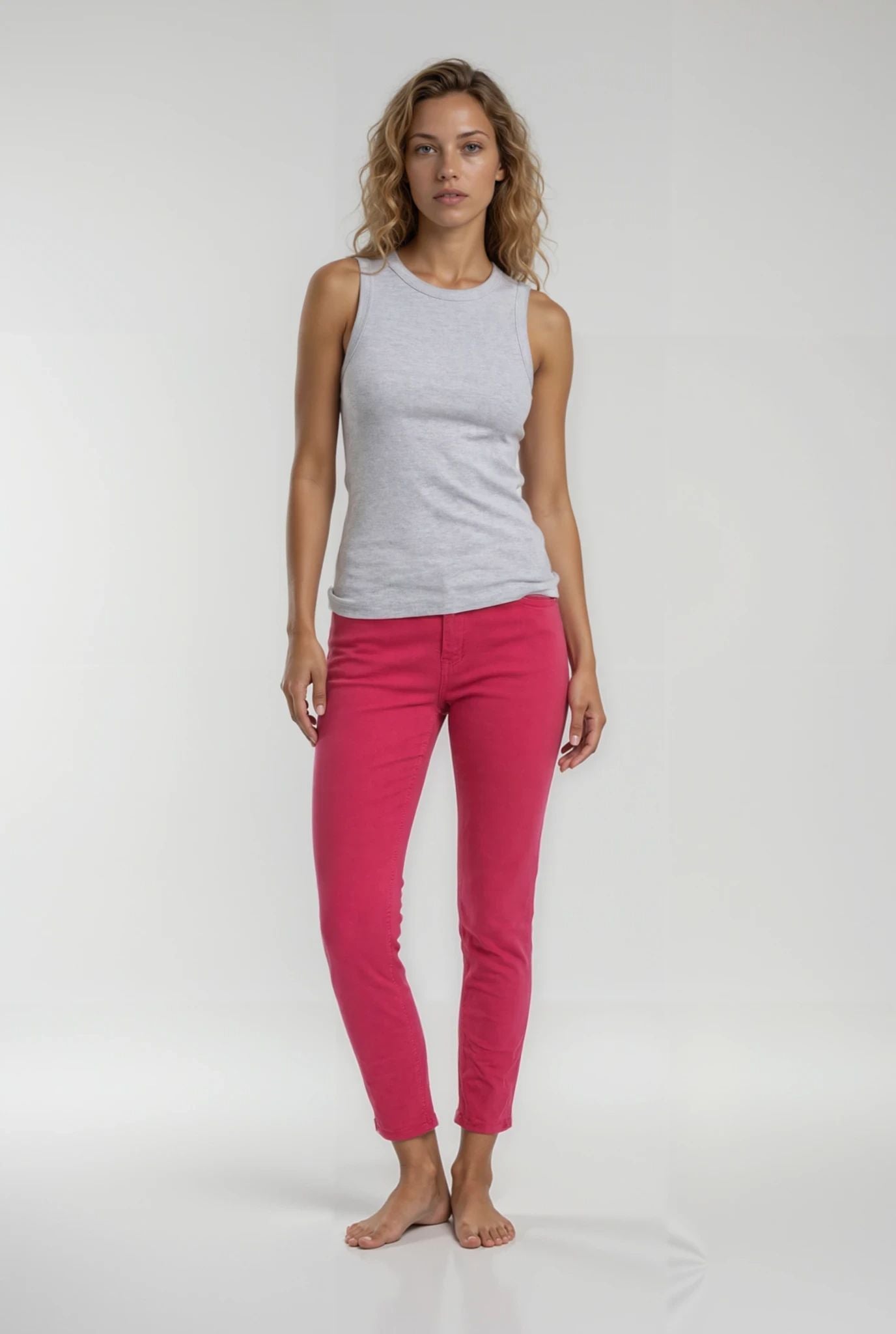 MAPP BOW TWILL JEANS DENIM/TWILL 514 PINK
