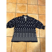 M JEANS BRITNEY PRINT BLOUSE BLOUSE/SHIRT 104 NAVY