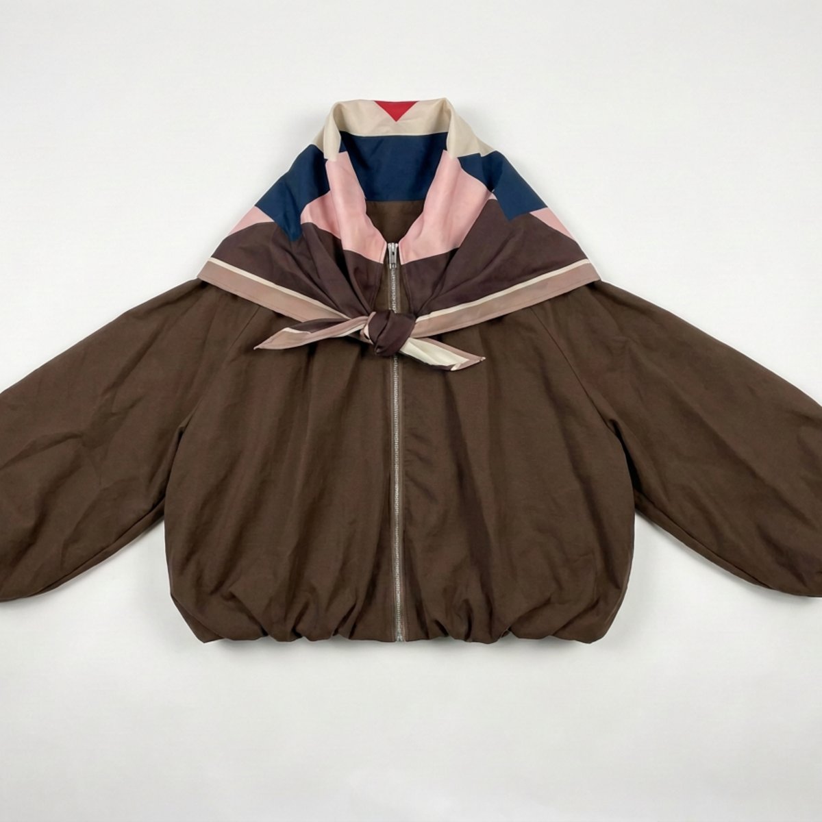 MOONDUST BUMPER SCARF JACKET OUTERWEAR 129 CHOCOLATE