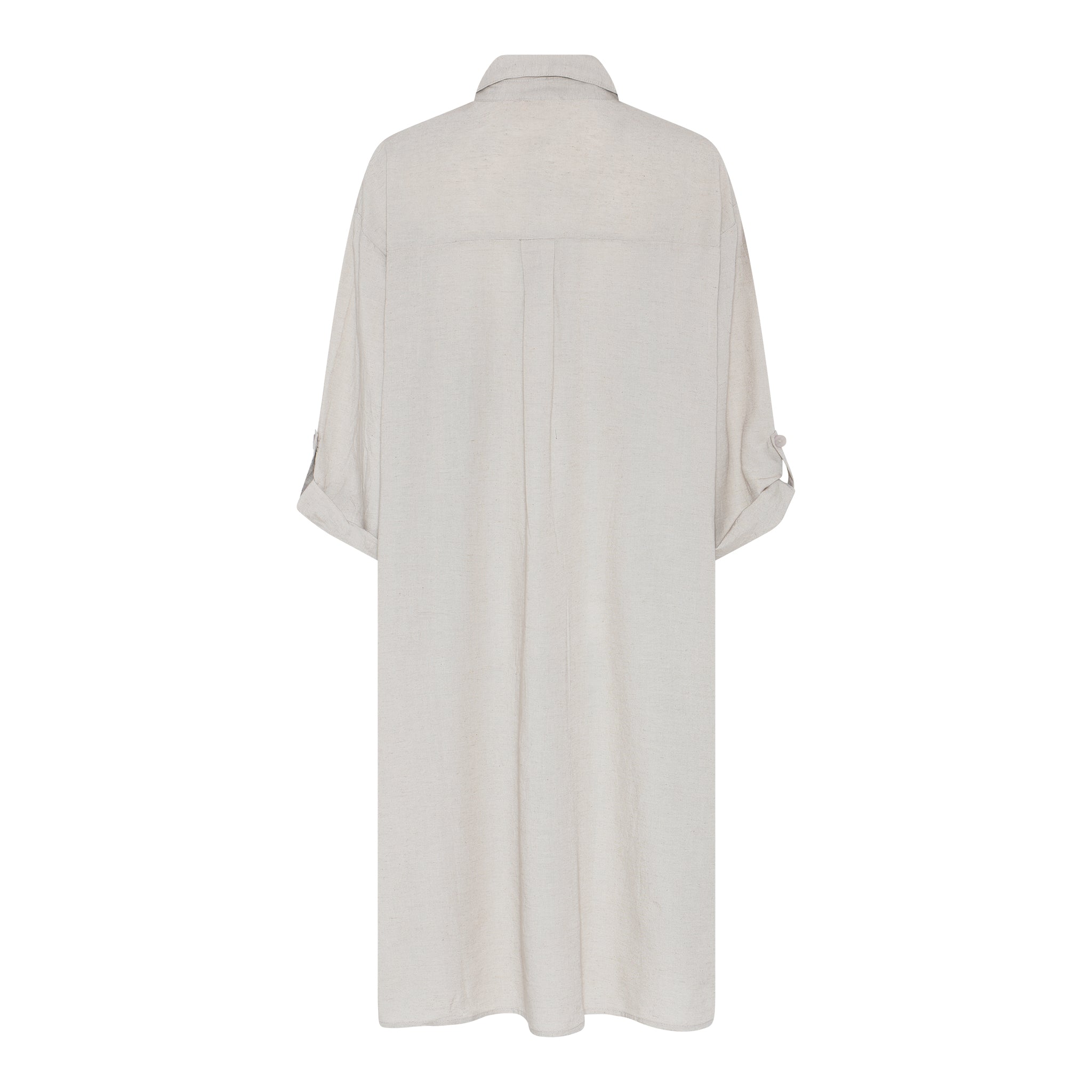 DNYcph BUTTON DRESS LINEN 27 SAND