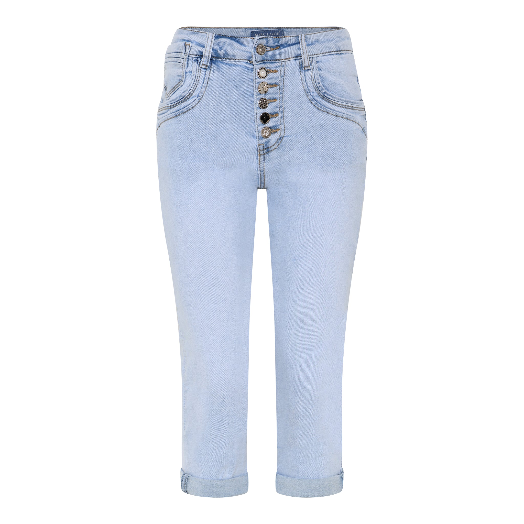MARC LAUGE BUTTON PIRATE PANTS 3/4 8996 LIGHT BLUE USED